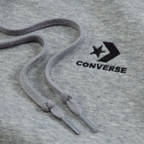 💖MEGA SALE💖Converse Embroidered Chevron Women's Gray Hoodie 10020872-A04 - Picture 3 of 4